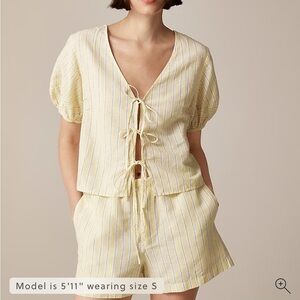 J. Crew Yellow and White Striped Set
